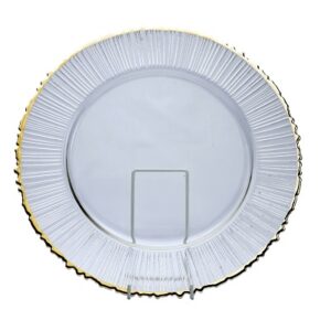 Dandelion Gold Rimmed Charger Plate
